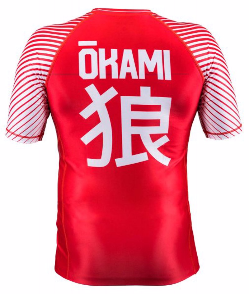 Okami  kanji rashguard - red